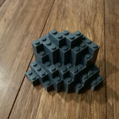 LEGO Rock Panel 8 x 8 x 6 Medium Symmetric (MURP) Part 23996 | Dark Bluish Gray