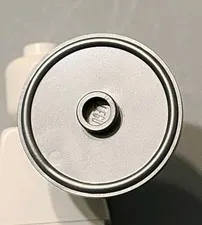 NEW LEGO® Flat Silver Minifigure Shield Circular Rimmed Face with Stud