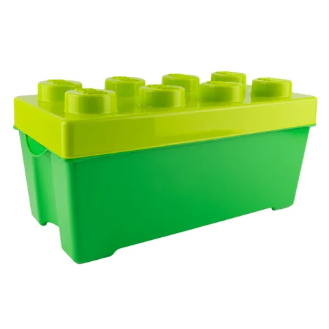 LEGO® Storage Box Green with Lid Stackable - Medium 8 Studs - NEW