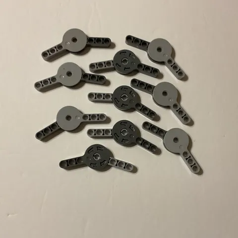 LEGO Technic Rotation Joint Disk 3L Liftarm Thick 44024 / 44225 Gray Lot of 10