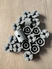 LEGO 3941 Dark Bluish Gray Brick, Round 2 x 2 with Axle Hole - 19 pieces