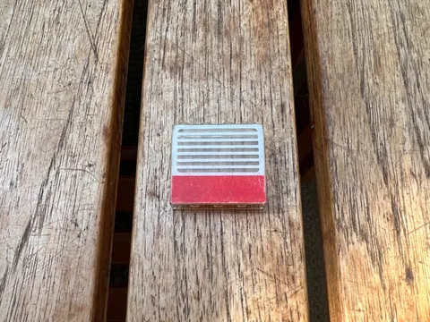 LEGO Panel 1x4x3 with Red Bar and White Grille ref 4215ap01 /6380/6680/9364