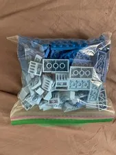 2 1/2 lb bags of random blue lego pieces - used pieces - random pieces