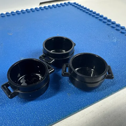 Lego Lot Of 3 Black Saucepan Cooking Pot  Minifigure Pan Food Cook