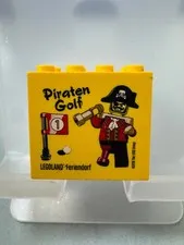 LEGO collector's brick special brick 2x4x3 yellow Legoland pirates golf 2018