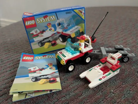 LEGO TOWN 6663 Wave rebel (1993) Vintage Complete w/Minifig Manual Box