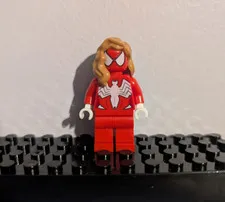 LEGO Super Heroes Red Spider Girl Minifig Minifigure Toy Figure From Set 76057