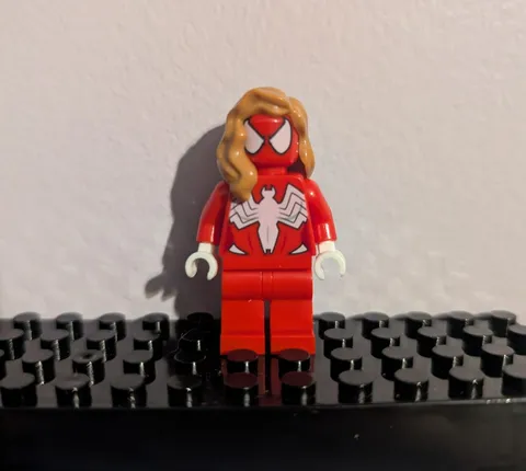 LEGO Super Heroes Red Spider Girl Minifig Minifigure Toy Figure From Set 76057