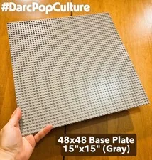 Lego 48X48 Stud Baseplate ( Gray ) Large 15 Inch by 15 Inch Base Plate (Extras 4