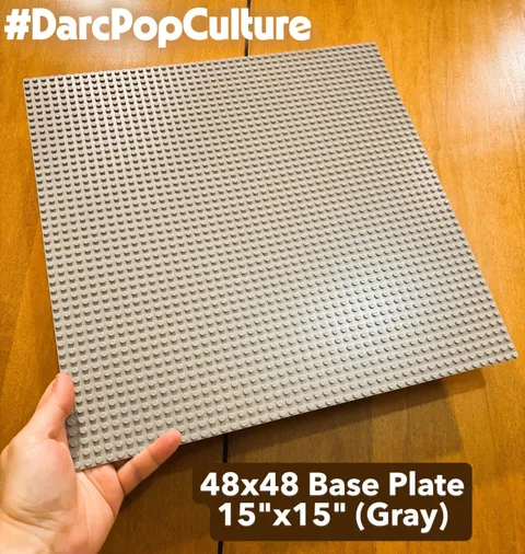 Lego 48X48 Stud Baseplate ( Gray ) Large 15 Inch by 15 Inch Base Plate (Extras 4