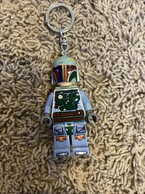LEGO Star Wars Boba Fett Minifigure Keychain Working RETIRED