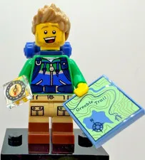LEGO (71013) CMF Series 16 Hiker Minifigure col16-6 Complete New Map Jungle City
