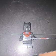 LEGO Batman Minifigure - Dark Gray Suit, Black Cowl, Red Bat Emblem