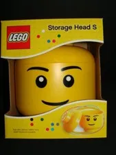 NEW LEGO Storage Head Small Boy Minifigure Yellow Tub 7.5"x 6" Classic NIP