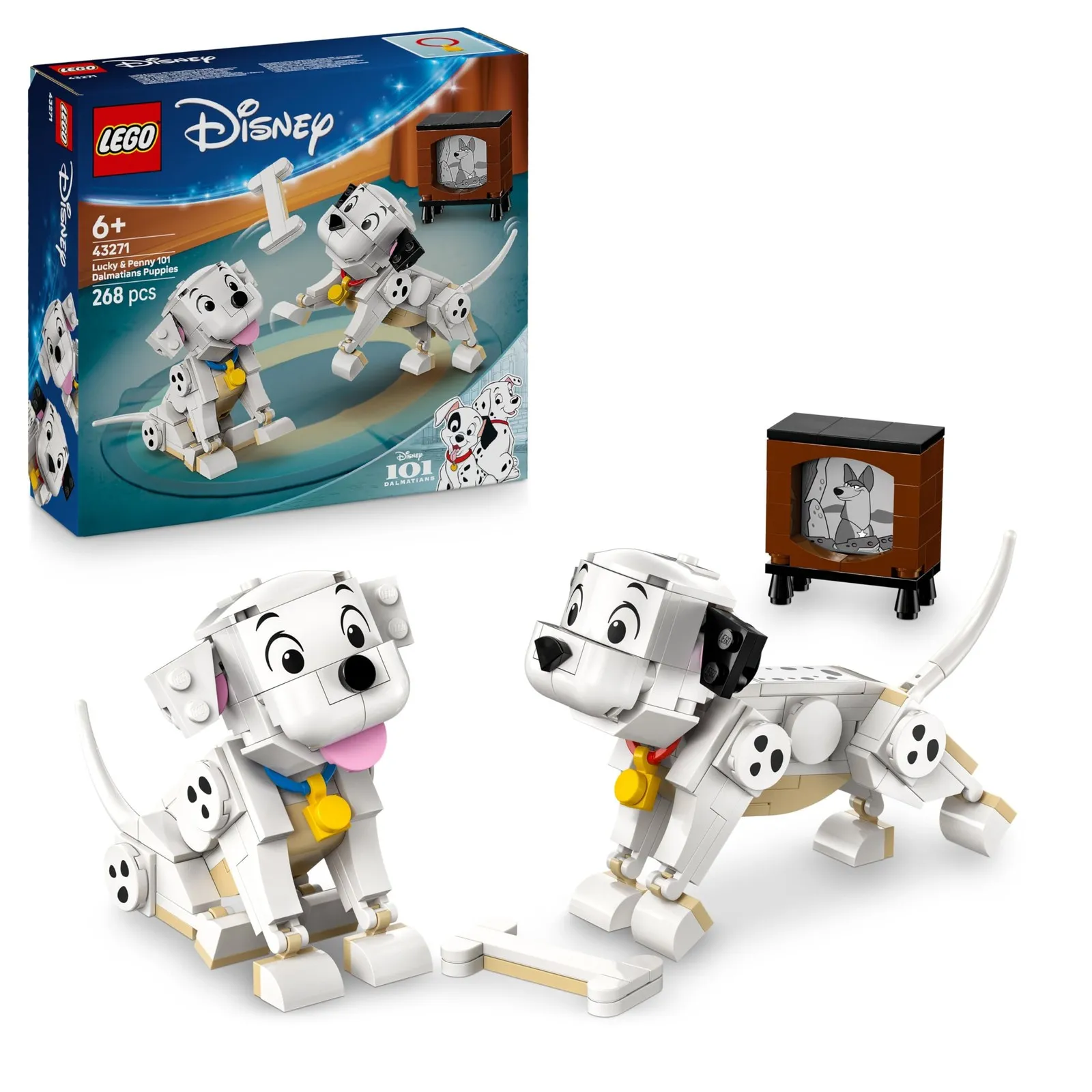 LEGO ǀ Disney Lucky & Penny 101 Dalmatians Puppies Toy - Play & Display Animal F
