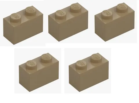 LEGO® 5x Stein 1x2 Beige Sand Yellow 3004 4521914 Baustein Basic Grundbaustein