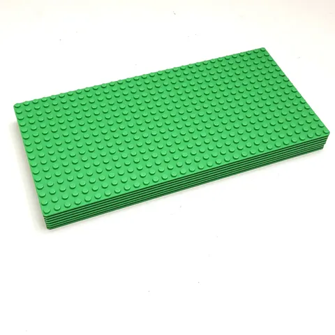 LEGO 16 x 32 Baseplate Lot - 7 Bright Green Classic Building Plates Grass Land
