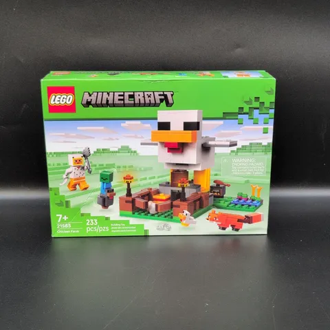 Lego Minecraft Chicken Farm Building Toy Set 233 Pieces 21585 New Sealed