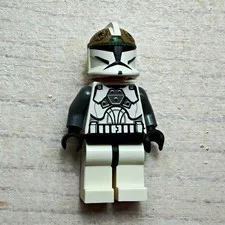 LEGO Star Wars Clone Trooper Minifigure, White & Black Armor w/ Helmet