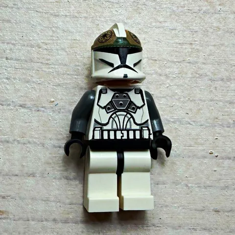 LEGO Star Wars Clone Trooper Minifigure, White & Black Armor w/ Helmet