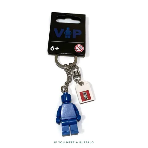 LEGO 854090 VIP Blue Minifigure keychain with tag key chain 6339348 exclusive