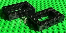 Lot of 2 LEGO Technic Brick 4 x 6 Open Center Black
