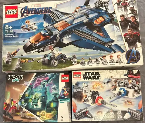 Lego 3 for 1 LEGO Marvel Quinjet Set (76126),Lego star wars set 75239 ,and 70418