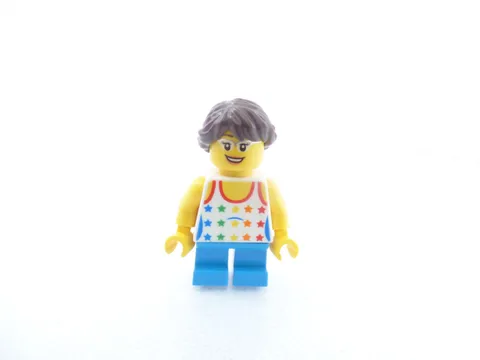 Girl with Rainbow Star Shirt LEGO Minifigure Lot City 10244