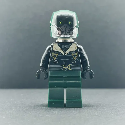 Lego Minifigure Vulture - Dark Green Flight Suit, Black Bomber Jacket sh0403