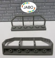 (M4/6/2) LEGO 2x 6583 Railway Railing 1x6 old dark grey 10013 4990 3225