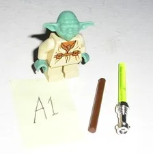 Lego Star Wars YODA (Sand Green) Jedi Master Minifigure 4502 7103 7260 *A1*