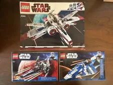 LEGO Star Wars Clone Wars Instruction Manual Lot ARC-170 V-Wing Plo Koon