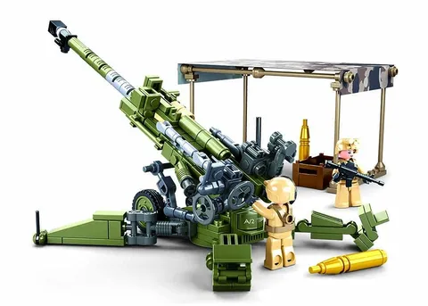 Model Bricks M777 Howitzer 258 Pieces, M38B0890, Multicolor