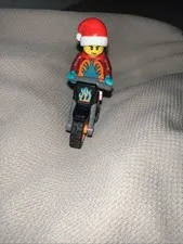 LEGO® City Stuntz ~ FIRE STUNT BIKE & MINIFIGURE WITH SANTA HAT