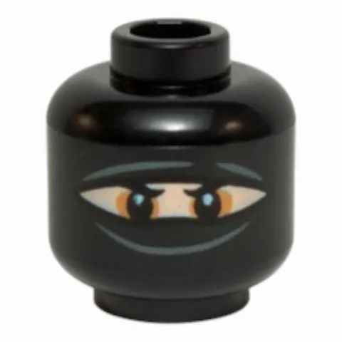 LEGO Minifigure, Head Balaclava with Eye Hole Narrow, Black Eyes