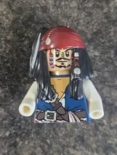 Captain Jack Sparrow (Dark Blue Vest) poc001 - LEGO  Upper Body Only 