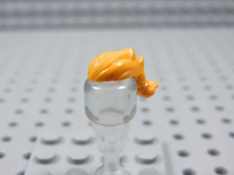 LEGO Orange Hair Narrow Swept Back w/ Ponytail Minifig BQ