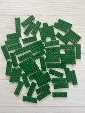 LEGO LOT GREEN 55 PCS 2X6 PLATE VARIETY BUILDING PIECES