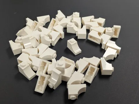 Lego x50 New White Arch 1 x 2 Inverted # 78666 Lot MOC Parts Bulk