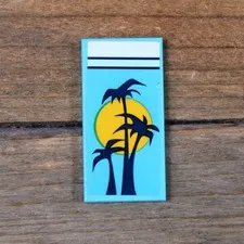 LEGO Friends Tile 2 x 4 Blanket Palm Tree Pattern 87079pb1012 Friendship Bus