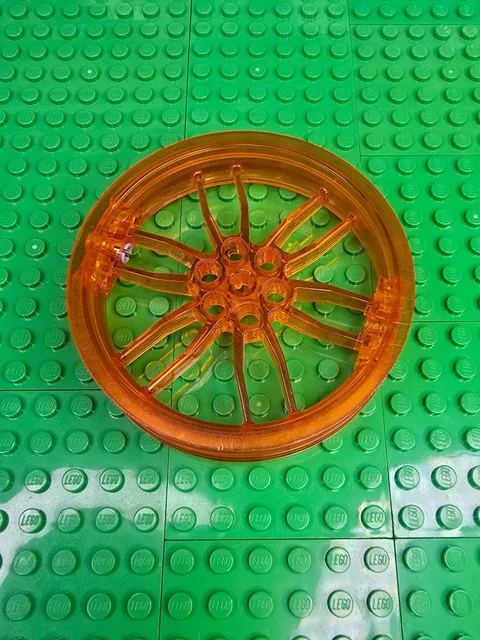 LEGO Orange Motorcycle Wheel 75mmx17mm - 2009