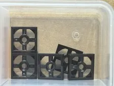 LEGO Parts - Black Turntable 2 x 2 Plate, Base - No 3680 - QTY 5