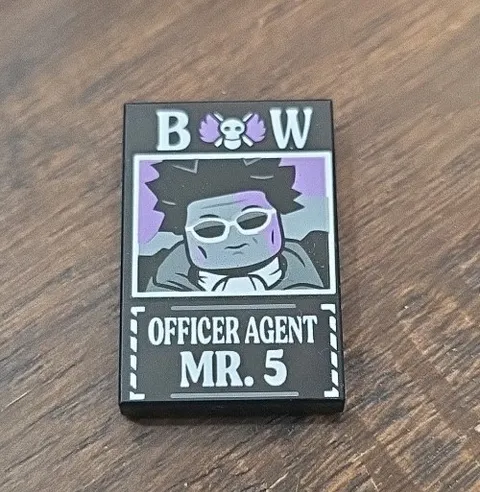 LEGO One Piece “Wanted Poster” Dossier Officer Agent Mr. 5 