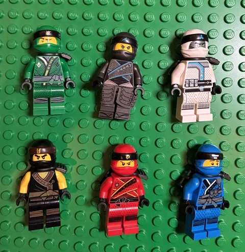 Lego Lot of 6 Ninjago SONS OF GARMADON Minifigures LLOYD, Zane, KAI, Cole, NYA