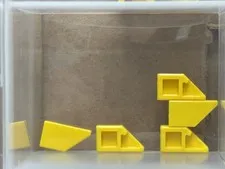 LEGO Parts - Yellow Tile, Modified 1 x 2 Wedge Right - No 5092 - QTY 5