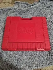 Vintage 1985 LEGO Red Plastic Storage Carry Case Box Made in USA