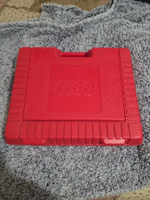 Vintage 1985 LEGO Red Plastic Storage Carry Case Box Made in USA