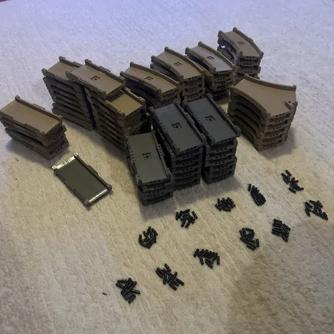 LEGO - Offroad Racetrack Parts (70 Track Pieces and 105 Connectors) Used
