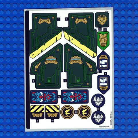 New LEGO Ninjago Dragons Rising Lloyd's Jet Mech 71845 Sticker Sheet Qty 1