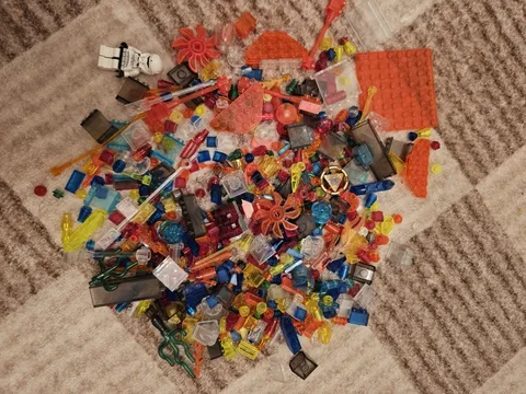 Sandwich Size Bag of Bulk Transparent Lego Pieces